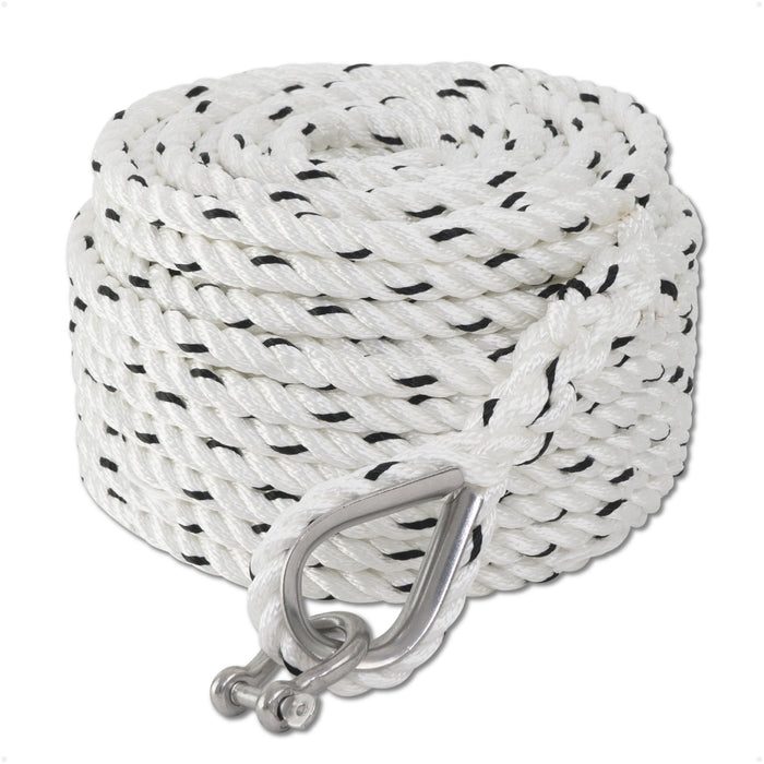 3/8" x 100' Premium 3-Strand Nylon Anchor Line - FO4567-C100 - Five Oceans
