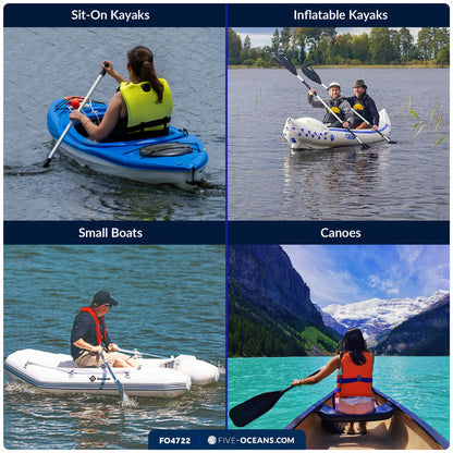4' Paddle, T-Handle, Black, Aluminum - FO4722 - Five Oceans