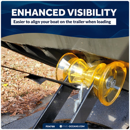4" Trailer Bow Roller, Clear Yellow - FO4788 - Five Oceans