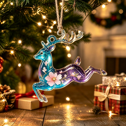 4pcs Christmas Hanging Ornament Resin Mold Set with Holes