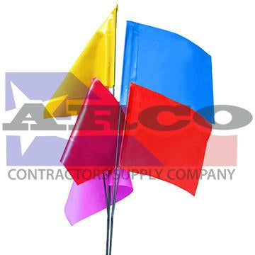 4x5"-21" Pin Flag Yellow - Bundle of 100 Flags