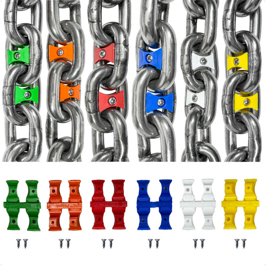 5/16" (8mm) HT G4 Anchor Windlass Chain Markers, 12-Pack, 6 Colors - FO5062 - Five Oceans