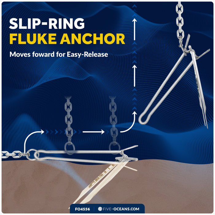 7 lb Slip-Ring Fluke Anchor - Hot-Dipped Galvanized Steel