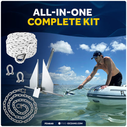 8 Lb. Fluke Anchor Kit - FO4640 - Five Oceans