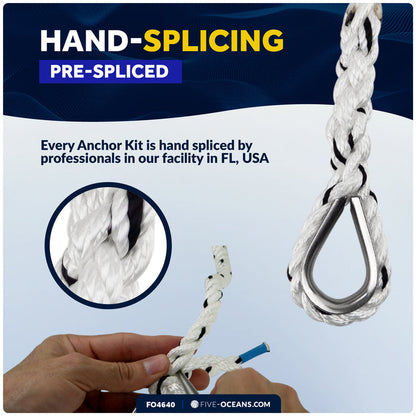 8 Lb. Fluke Anchor Kit - FO4640 - Five Oceans