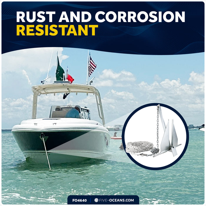 8 Lb. Fluke Anchor Kit - FO4640 - Five Oceans