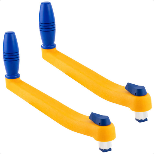 8" Universal Floating Winch Handle, Lock-In Mechanism, Orange & Blue, 2-Pack - FO86-M2 - Five Oceans