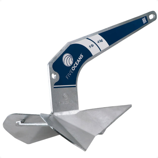 9 Lb / 4 Kg. Delta Anchor, Galvanized Steel - FO4213 - Five Oceans