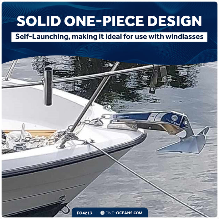 9 Lb / 4 Kg. Delta Anchor, Galvanized Steel - FO4213 - Five Oceans