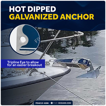 9 Lb / 4 Kg. Delta Anchor Kit for Windlass Systems - FO4213-4286 - Five Oceans