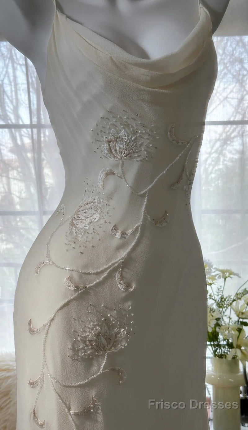 90S Fairytale White Chiffon & Tulle Prom Dress For Pool Party -Vintage Beading & Embroidery Ball Gown For Formal Events