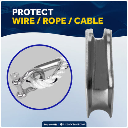 9/16" Wire Rope Thimble, AISI316 Stainless Steel, 5-Pack - FO1446-M5 - Five Oceans