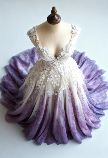 A-Line Straps Tulle Beaded Long Prom Dress Applique Sweetheart Neck Evening Gown