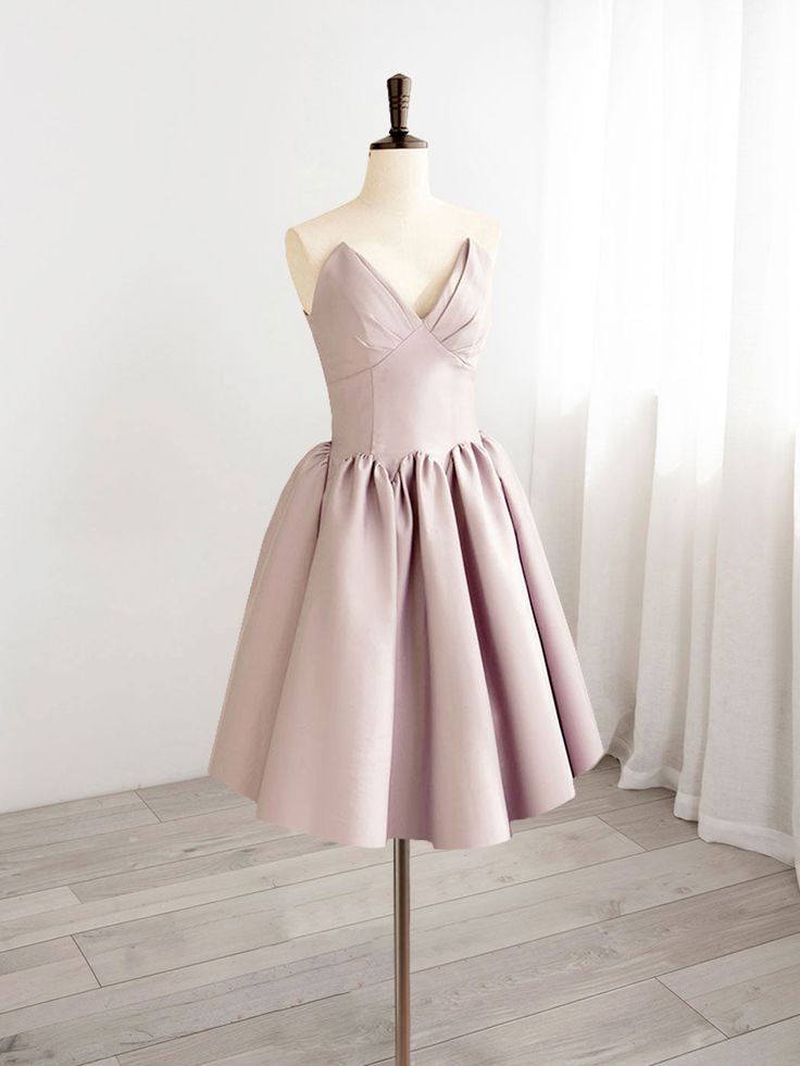 A-Line V Neck Short Prom Dress, Homecoming Dresses