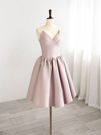 A-Line V Neck Short Prom Dress, Homecoming Dresses