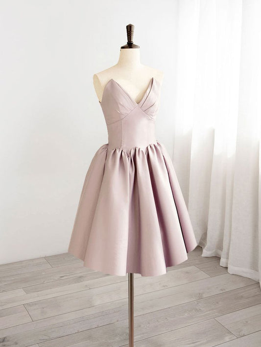 A-Line V Neck Short Prom Dress, Homecoming Dresses