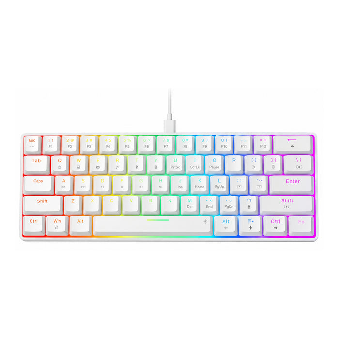 A61K 61 Keys Mechanical Wired Gaming Keyboard - White