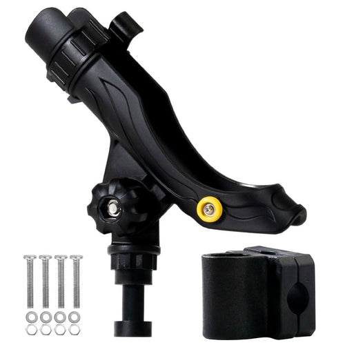 Kayak Rod Holder with Rail Mount, Large, Black - FO4732 - Five Oceans