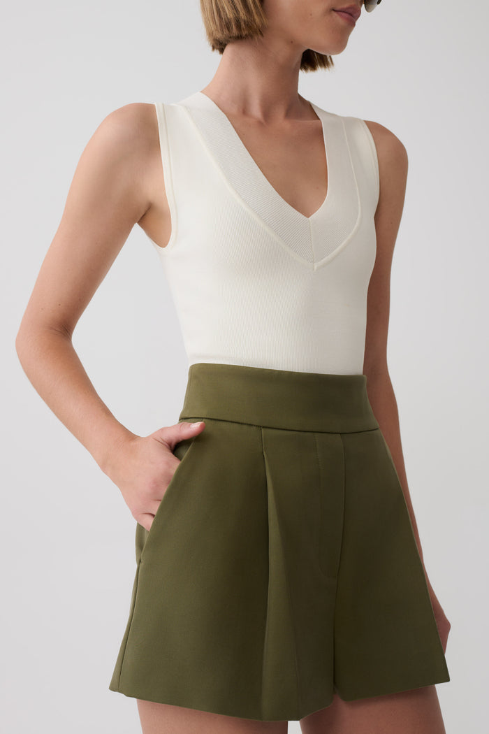 Alden High Waisted Short - Olive