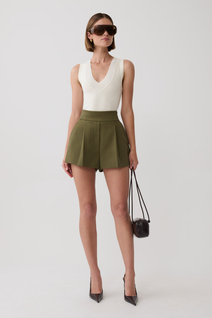 Alden High Waisted Short - Olive