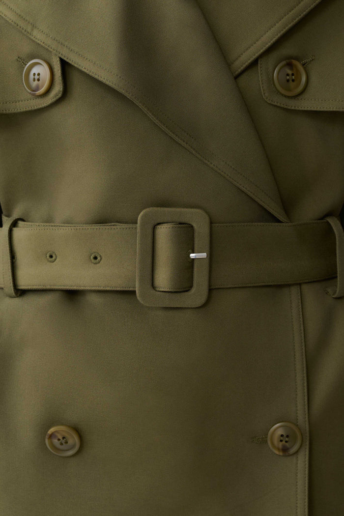 Alden Short Trench Jacket - Olive