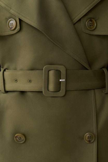 Alden Short Trench Jacket - Olive