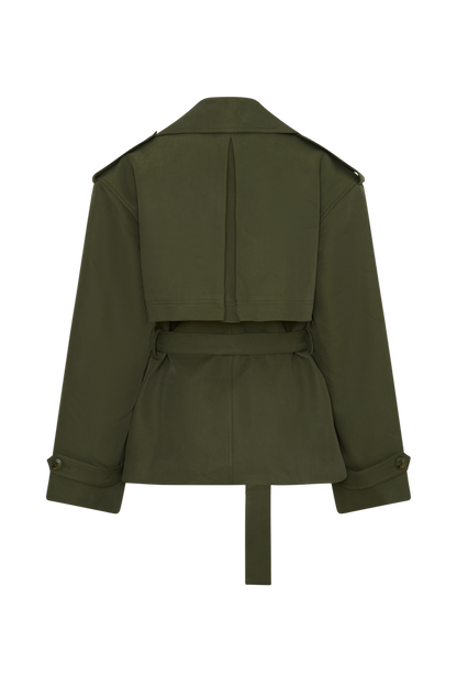 Alden Short Trench Jacket - Olive