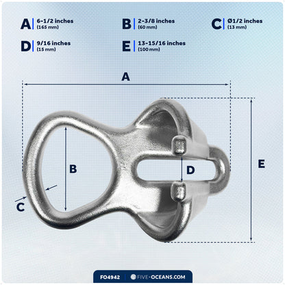Anchor Chain Lock - Fits 3/8" to 1/2" Chains, Stainless Steel - FO4942 - Five Oceans