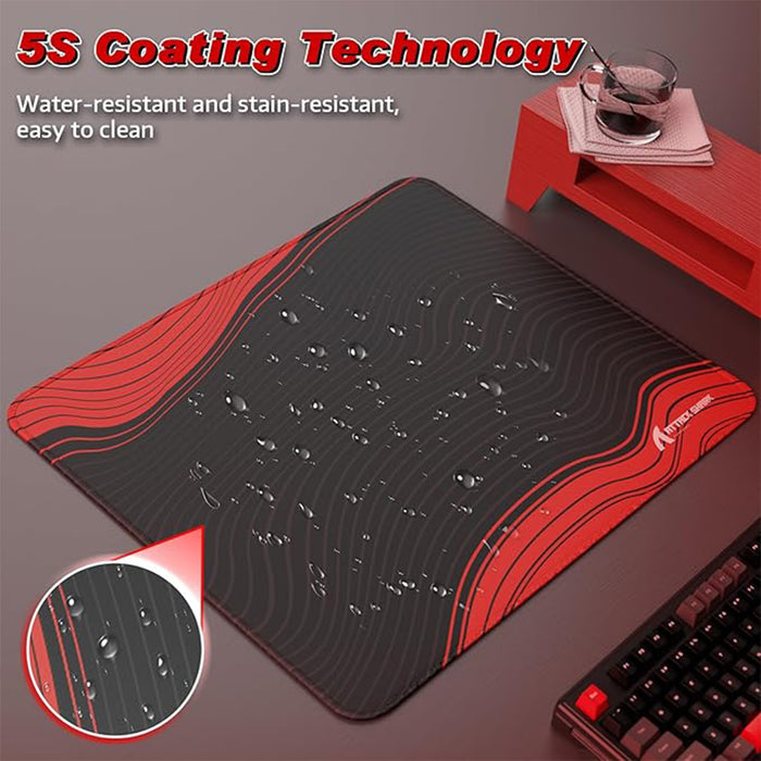 Attack Shark CM02 eSport Gaming Mouse Pad - Black/Red with Contour Line
