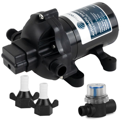 Automatic Diaphragm Water Pump, 3.0 GPM / 11.3 LPM, 45PSI, 12V DC - FO3605 - Five Oceans
