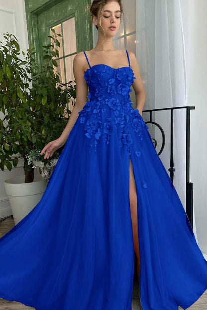 Baby Bluetti Strap Sweetheart Prom Dress with Applique