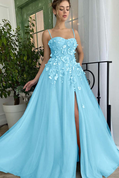 Baby Bluetti Strap Sweetheart Prom Dress with Applique