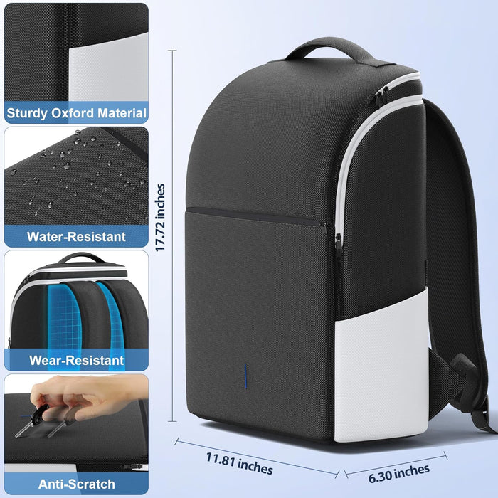 Backpack,Travel Bag with Full Protection & Large Capacity Storag For All PS5 Models Fat, Slim & Pto