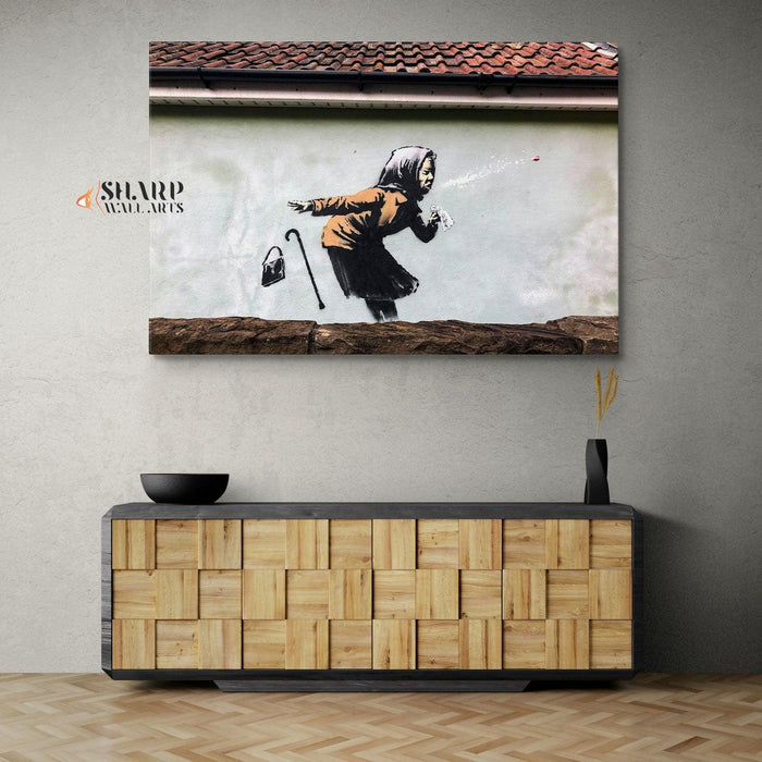 Banksy - Aachoo Sneeze Wall Art Canvas - SharpWallArts