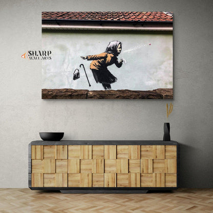 Banksy - Aachoo Sneeze Wall Art Canvas - SharpWallArts