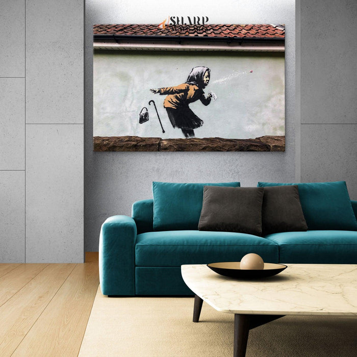 Banksy - Aachoo Sneeze Wall Art Canvas - SharpWallArts
