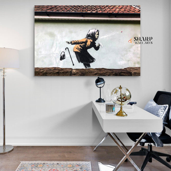 Banksy - Aachoo Sneeze Wall Art Canvas - SharpWallArts