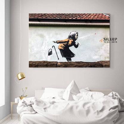 Banksy - Aachoo Sneeze Wall Art Canvas - SharpWallArts