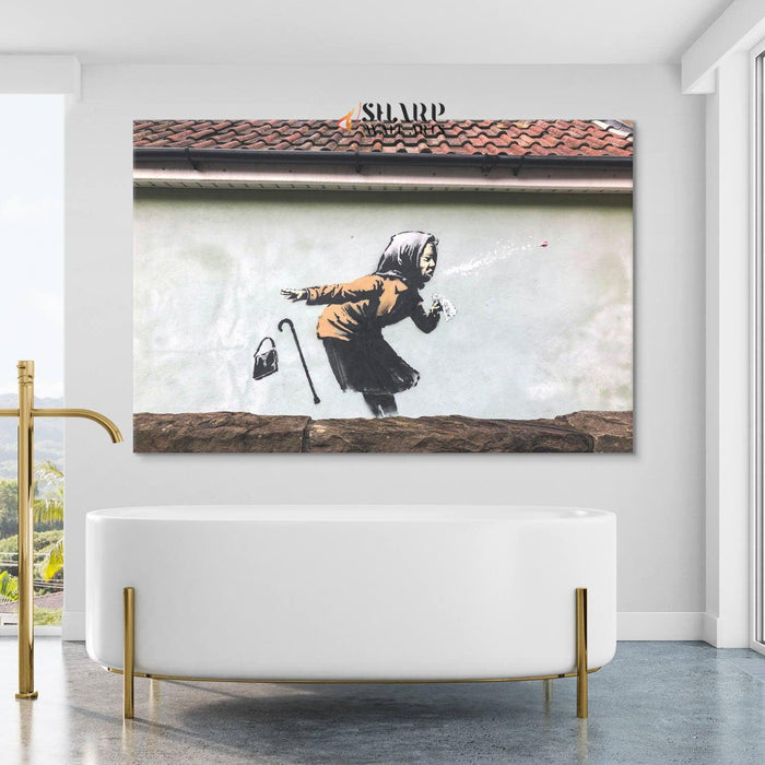 Banksy - Aachoo Sneeze Wall Art Canvas - SharpWallArts