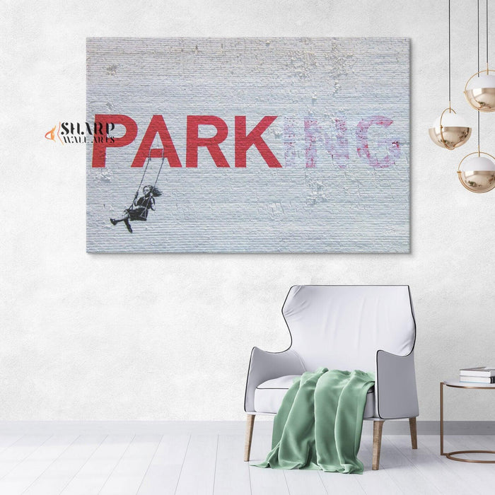 Banksy - Parking Wall Art Canvas - SharpWallArts