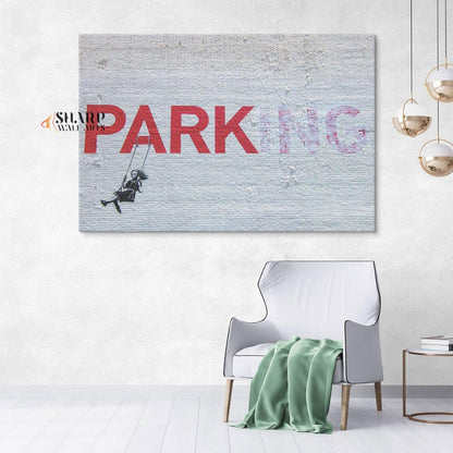 Banksy - Parking Wall Art Canvas - SharpWallArts