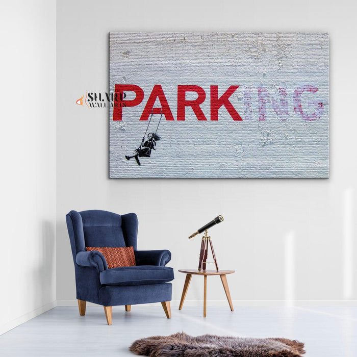 Banksy - Parking Wall Art Canvas - SharpWallArts