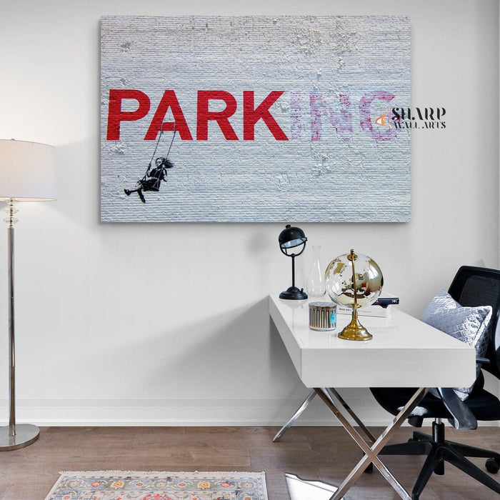 Banksy - Parking Wall Art Canvas - SharpWallArts