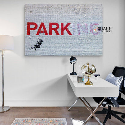 Banksy - Parking Wall Art Canvas - SharpWallArts