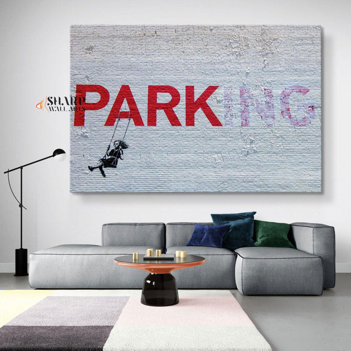 Banksy - Parking Wall Art Canvas - SharpWallArts