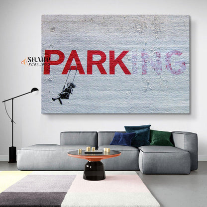 Banksy - Parking Wall Art Canvas - SharpWallArts