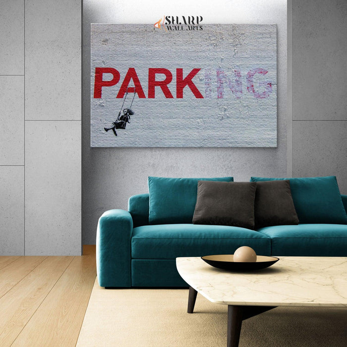 Banksy - Parking Wall Art Canvas - SharpWallArts
