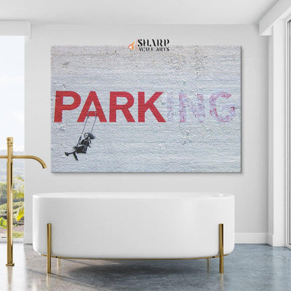 Banksy - Parking Wall Art Canvas - SharpWallArts