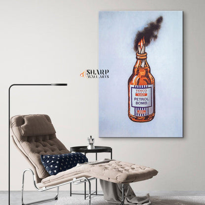 Banksy - Tesco Value Petrol Bomb - SharpWallArts