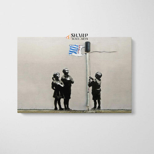 Banksy - Very Little Helps Wall Art Canvas - SharpWallArts
